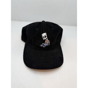 Bart Simpson MAD ENGINE Skeletons Black Corduroy Baseball Hat Matt Groening